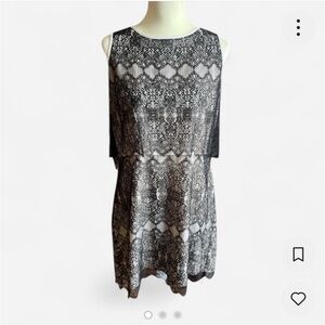 Kensie White Sheath w/ Black Lace Overlay Size XL